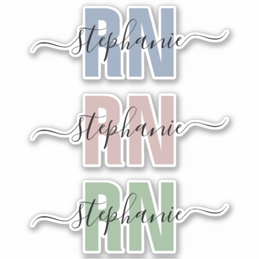 Individuelle Name RN Eingetragene Krankenversicher Aufkleber (Vorderseite)