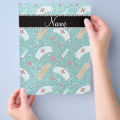 Individuelle Name Robin Blau Glitzer Krankenschwes Flyer (Hand)