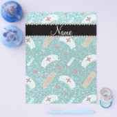 Individuelle Name Robin Blau Glitzer Krankenschwes Flyer (Einzeln)