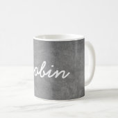 Individuelle Name Robin Chalkboard Typografie Kaffeetasse (VorderseiteRechts)