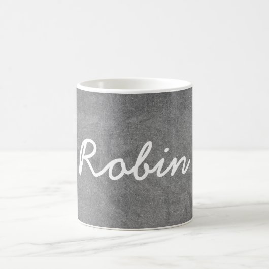 Individuelle Name Robin Chalkboard Typografie Kaffeetasse (Mittel)