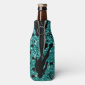 Individuelle Name Robin Glitzer Flaschenkühler (Flasche Rückseite)