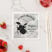 Individuelle Name Rock & Roll Drummer Wedding Drum Serviette (Beispiel)