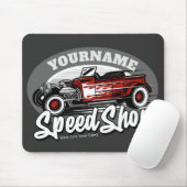 Individuelle Name Rockabilly Roadster Speed Shop G Mousepad (Mit Mouse)