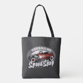 Individuelle Name Rockabilly Roadster Speed Shop G Tasche (Rückseite)