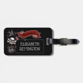 Individuelle Name Rockabilly Tattoo Rock & Roll Sk Gepäckanhänger (Rückseite horizontal)