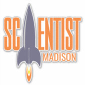 Individuelle Name Rocket Scientist Aufkleber (Vorderseite)