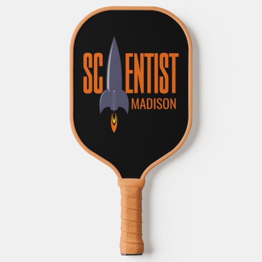 Individuelle Name Rocket Scientist Pickleball Schläger (Vorderseite)