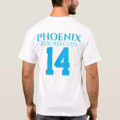 Individuelle Name Roller Derby Frischfleisch Praxi T-Shirt (Rückseite)