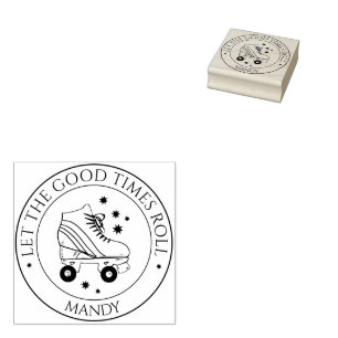 Individuelle Name Roller Skaten Club Gummistempel