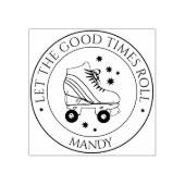 Individuelle Name Roller Skaten Club Gummistempel (Prägung)