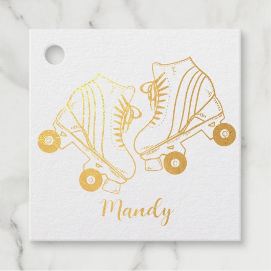 Individuelle Name Roller Skaten Geschenkanhänger (Vorderseite)