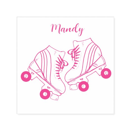 Individuelle Name Roller Skaten Permastempel (Design)