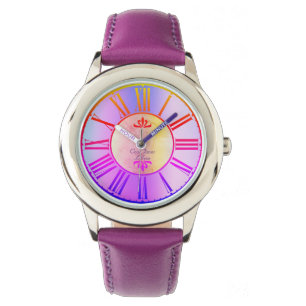 Individuelle Name Roman Numerals Holographische Armbanduhr