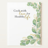 Individuelle Name Romantische Eukalyptus Wreath Planer (Rückseite)