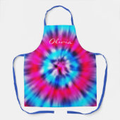 Individuelle Name Rosa Blue Baker Mens Womens TieD Schürze (Vorderseite)