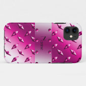 Individuelle Name rosa Diamantblech Stahl Case-Mate iPhone Hülle (Rückseite (Horizontal))