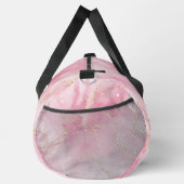 Individuelle Name Rosa Glitzer Agat Monogramm Troc Duffle Bag (Rechts)