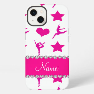 Individuelle Name Rosa Gymnastik Stars Herz iPhone Hülle