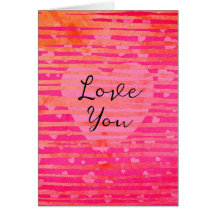 Individuelle Name Rosa Herz Valentinstag-Karte