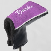Individuelle Name rosa Leder Golf Headcover (3/4 Vorderseite)
