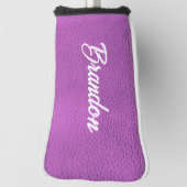 Individuelle Name rosa Leder Golf Headcover (Rotieren 90)
