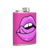 Individuelle Name Rosa Lippenflasche Flachmann (Rechts)