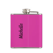 Individuelle Name Rosa Lippenflasche Flachmann (Rückseite)