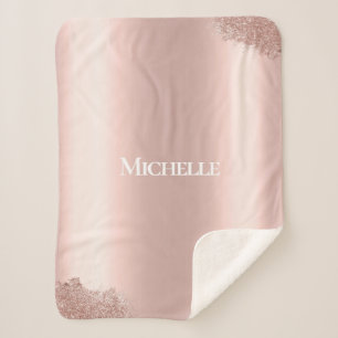 Individuelle Name-Rosa-Mädchen Sherpadecke