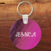 Individuelle Name, rosa, ombre Schlüsselanhänger (Vorderseite)