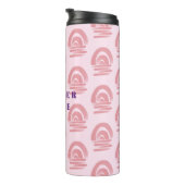Individuelle Name Rosa Regenbogenmuster Thermosbecher (Nach rechts gedreht)