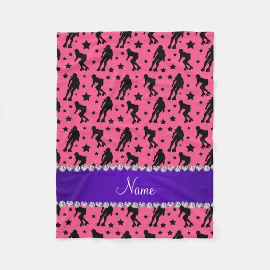 Individuelle Name-Rosa-Roller Fleecedecke (Vorderseite)
