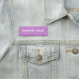 Individuelle Name rosa Streifen mit Textilien Namensschild