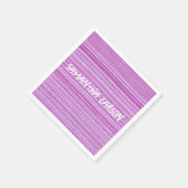 Individuelle Name rosa Streifen mit Textilien Serviette (Ecke)