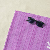 Individuelle Name rosa Streifen mit Textilien Strandtuch (Beispiel)