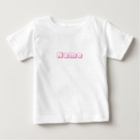Individuelle Name Rosa Text niedlicher Baby T - Sh