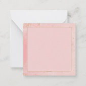 Individuelle Name Rosa und Gold Square Mitteilungskarte (Rückseite)
