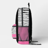 Individuelle Name Rosa und Schwarz - Moderner Ruck Bedruckter Rucksack (Rechts)