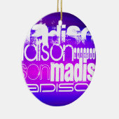 Individuelle Name; Rosa, Violett Blau, Magenta, li Keramik Ornament (Rechts)