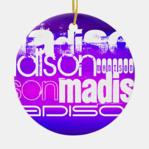 Individuelle Name; Rosa, Violett Blau, Magenta, li Keramik Ornament