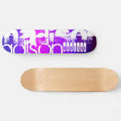 Individuelle Name; Rosa, Violett Blau, Magenta, li Skateboard (Horizontal)