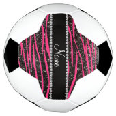 individuelle Name Rosa Zebrastreifen schwarzer Gli Fußball (Gedreht)