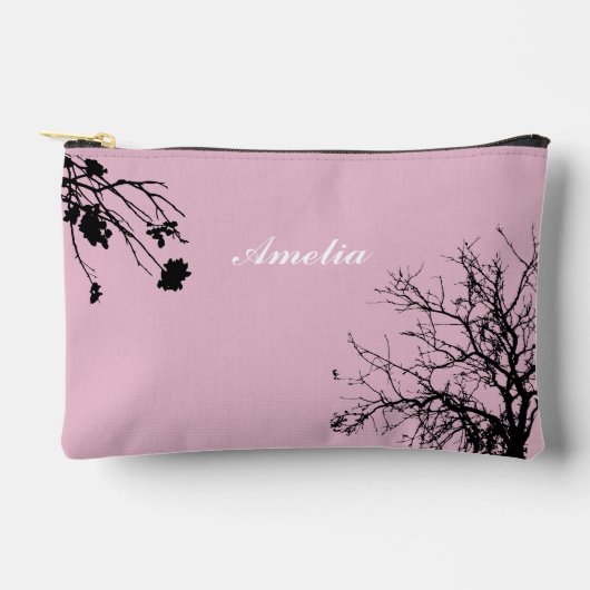 Individuelle Name Rosa Zubehörtasche (Vorderseite)