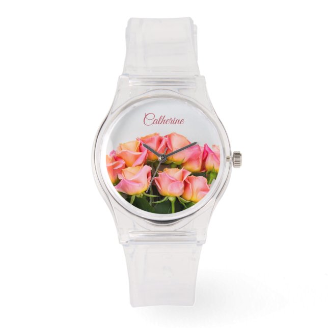 Individuelle Name-Rose Armbanduhr (Vorderseite)