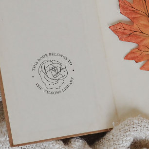 Individuelle Name Rose Blume Buch gehört zu Gummistempel