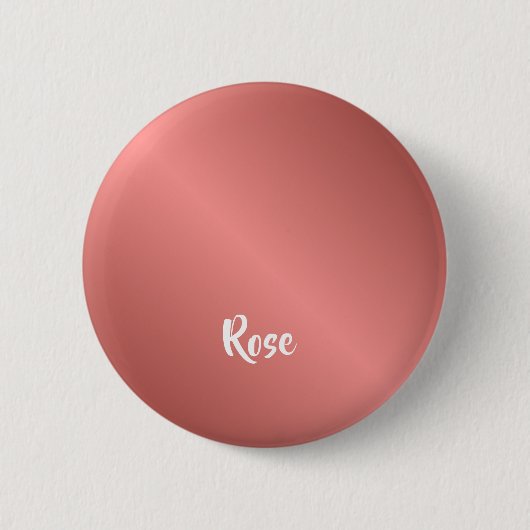 Individuelle Name Rose Gold Button (Vorderseite)
