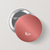 Individuelle Name Rose Gold Button (Vorne & Hinten)