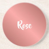 Individuelle Name Rose Gold Getränkeuntersetzer (Vorne)
