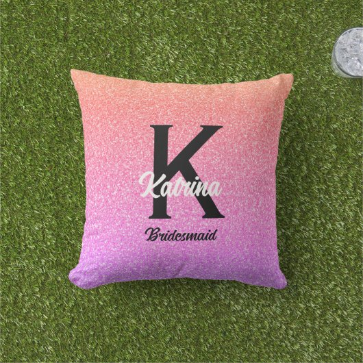 Individuelle Name Rose Gold Glitzer Bridesmaid Ges Kissen (Golfball-Marker)