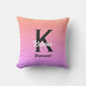 Individuelle Name Rose Gold Glitzer Bridesmaid Ges Kissen (Vorderseite)